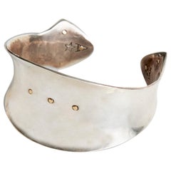 Audrey Werner, Anticlastic 18-Karat Sterling Silver Cuff, United States, 1996