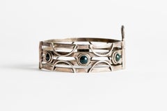 Audrey Werner, Bracciale a cerniera in argento e pietra sanguigna, Stati Uniti, 1993