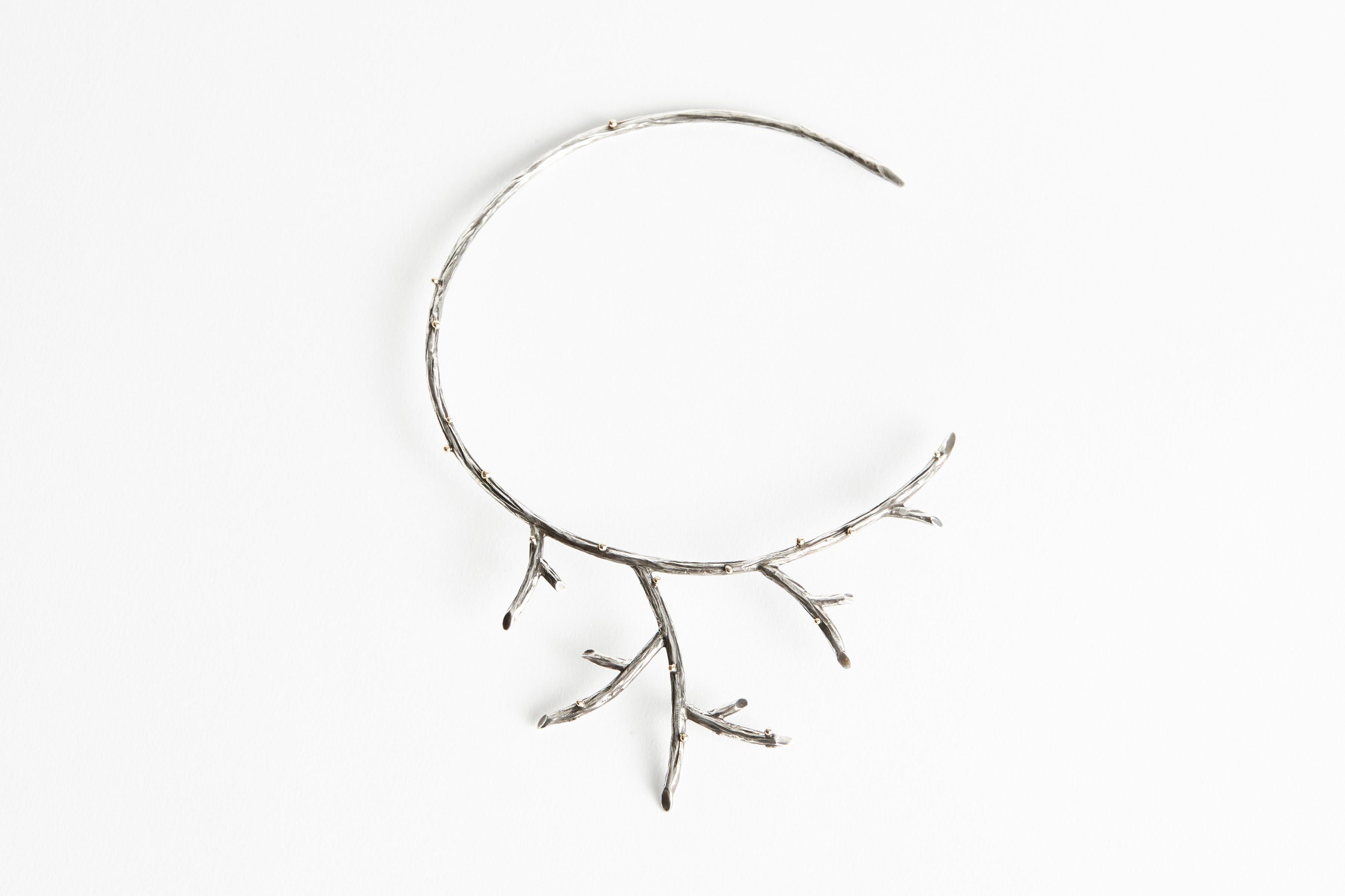 Audrey Werner, Sterling Silver Branch Necklace, United States, 2002 In Excellent Condition For Sale In New York, NY