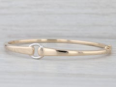 Audry Rose 2-Toned Buckle Bangle Bracelet 14k Yellow White Gold 7.5"
