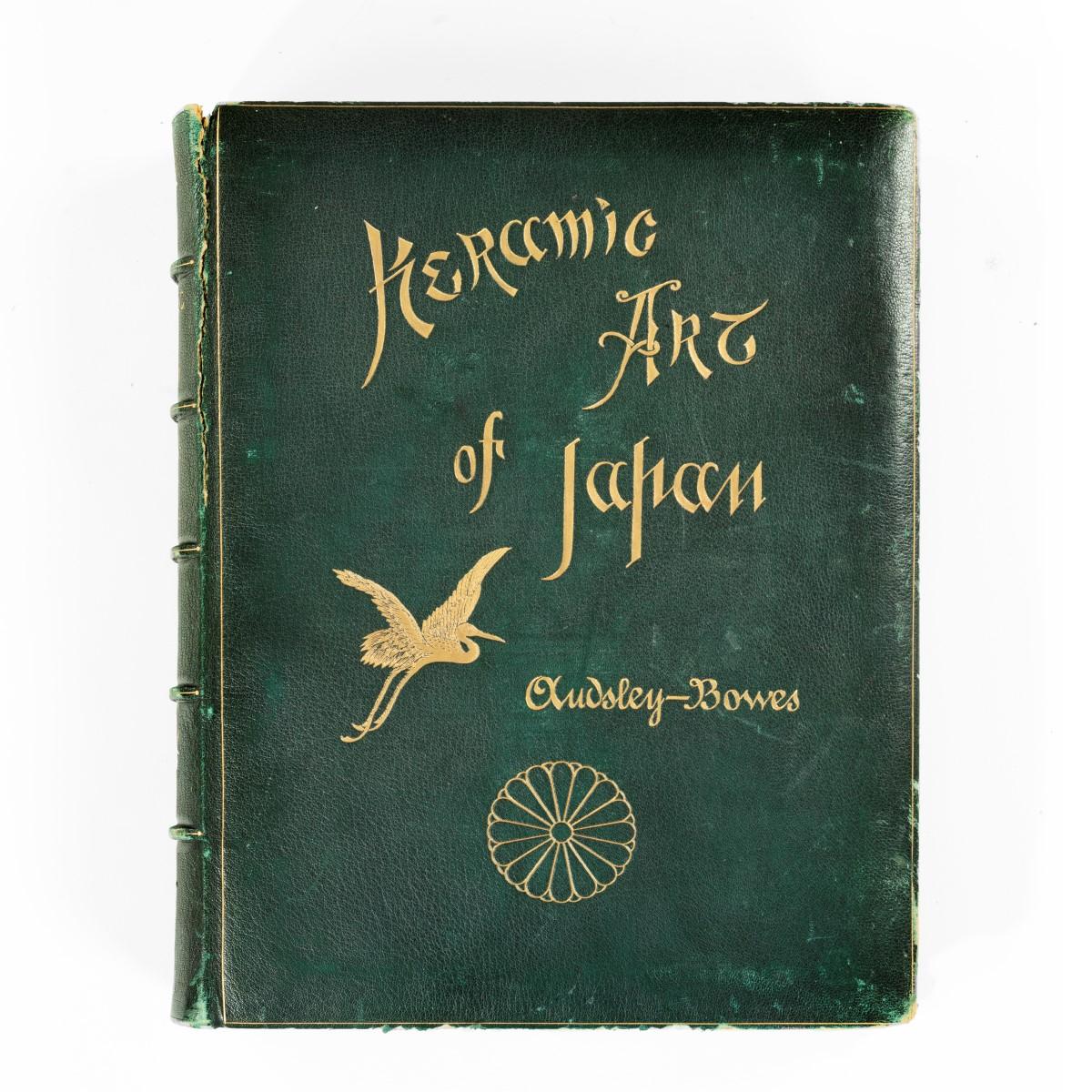 Audsley, George Ashdown and James, Lord Bowes ‘The Keramic Art of Japan’, Liverpool and London, Henry Sotheran, 1875. 2 volumes, first edition hardback folio including 41 coloured and gilded chromolithographs and 12 pages of marks and monograms, in