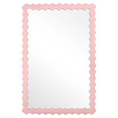 Audubon Bamboo Rectangle Mirror in Authentic Pink