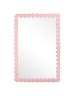 Audubon Bamboo Rectangle Mirror in Authentic Pink