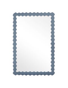 Audubon Bamboo Rectangle Mirror in Bachelor Blue