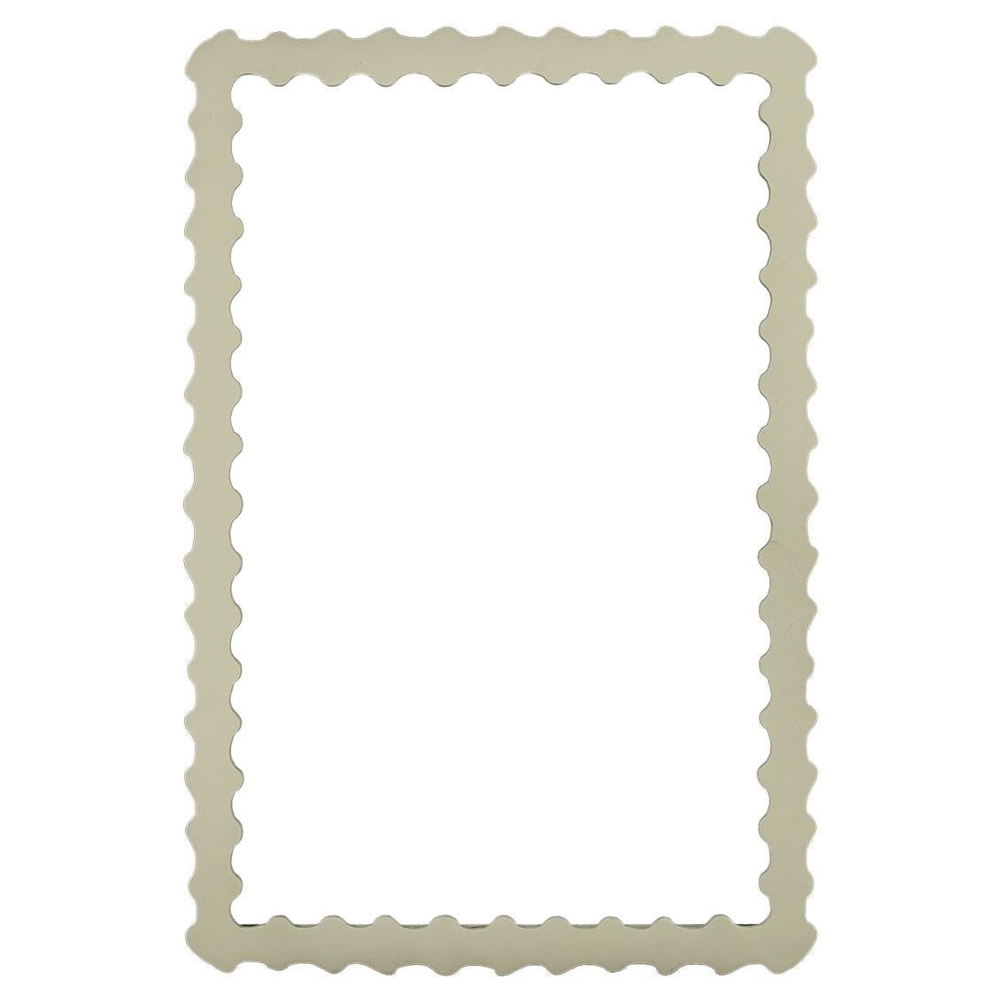 Audubon Bamboo Rectangle Mirror in Cooking Apple Green For Sale