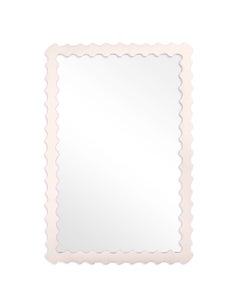 Audubon Bamboo Rectangle Mirror in Frosted Petal
