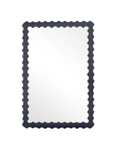 Audubon Bamboo Rectangle Mirror in Hale Navy