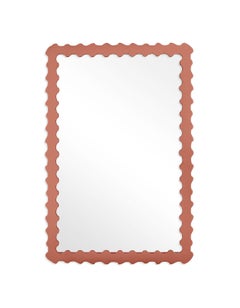 Audubon Bamboo Rectangle Mirror in Red Earth