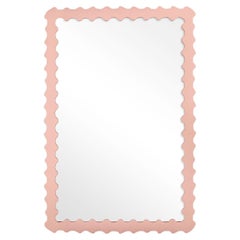 Audubon Bamboo Rectangle Mirror in Salmon Berry