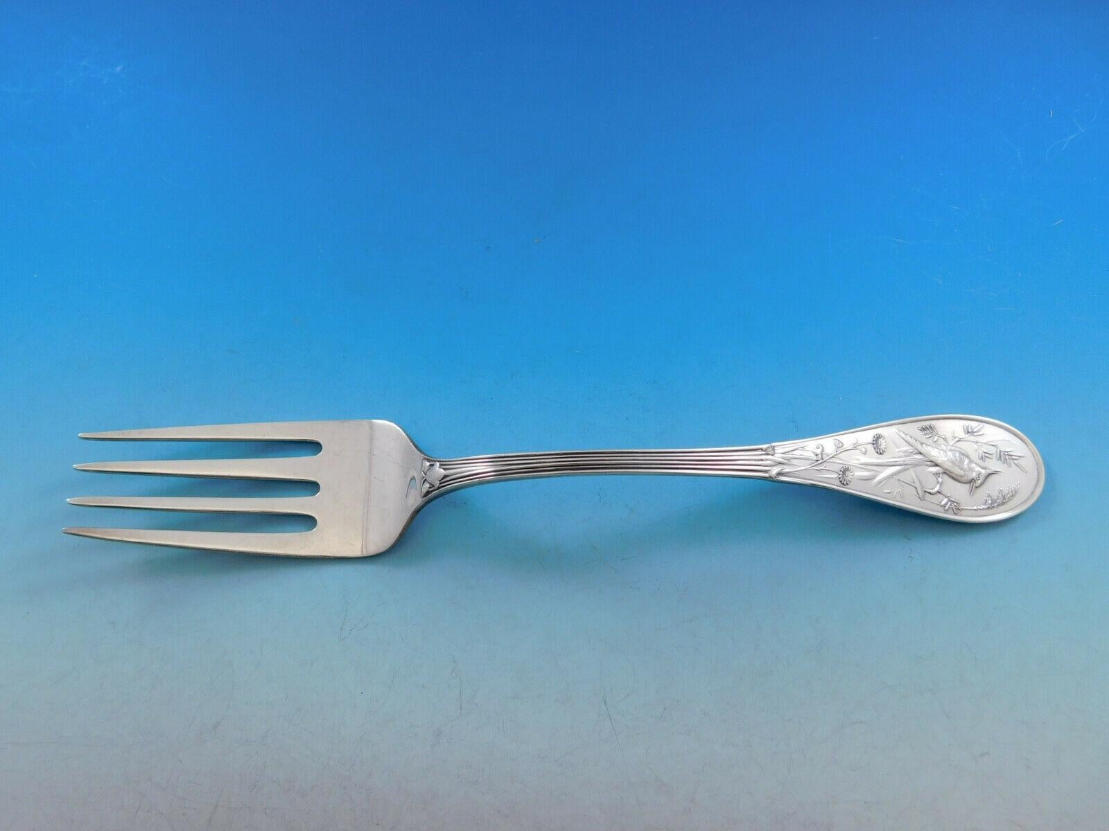 Audubon by Tiffany & Co Sterling Silver Flatware Set Dinner Service Birds 40 Pcs 3