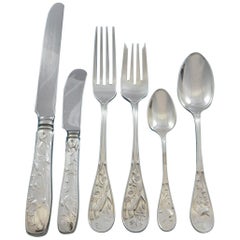 Audubon by Tiffany Co. Sterling Silver Flatware Set Service 55 Multi Motif Birds