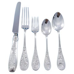 Audubon by Tiffany Sterling Silver Flatware Set 12 Service 64 pcs Dinner Birds