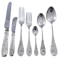 Audubon by Tiffany Sterling Silver Flatware Set for 12 Service 91 pcs Birds