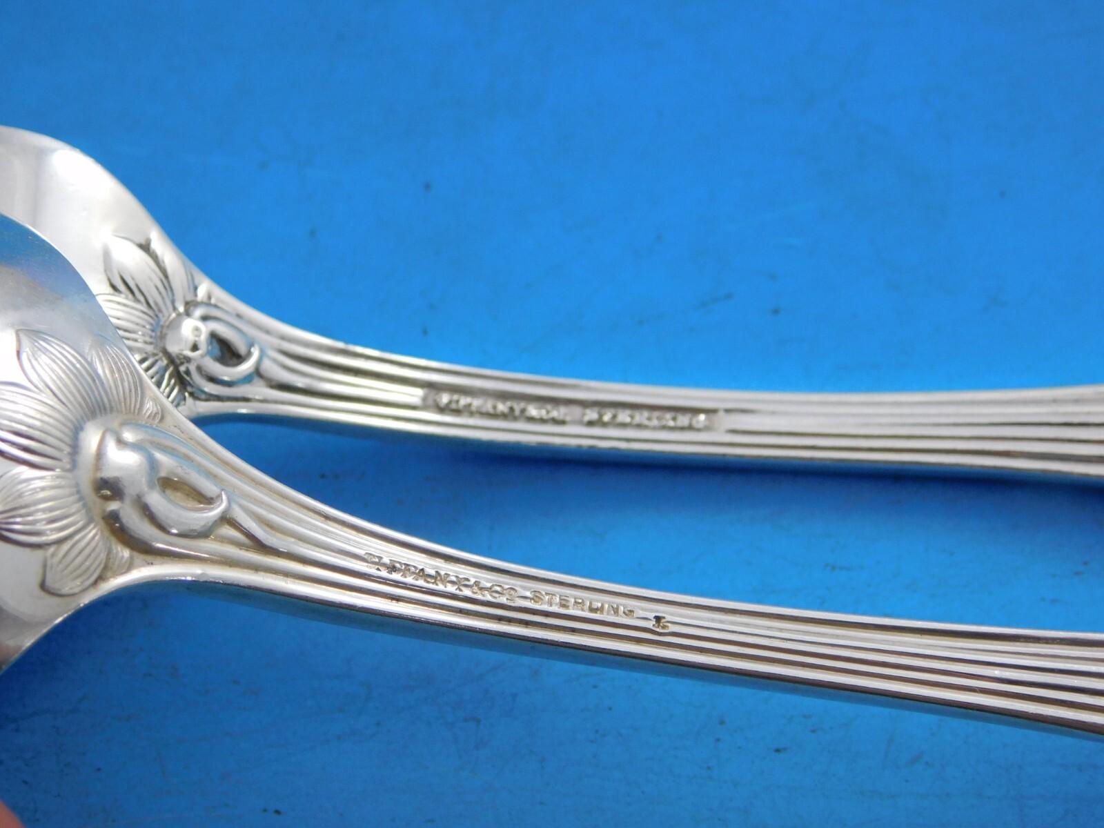 Audubon by Tiffany Sterling Silver Flatware Set for 8 Service 52 pieces Birds In Excellent Condition For Sale In Big Bend, WI
