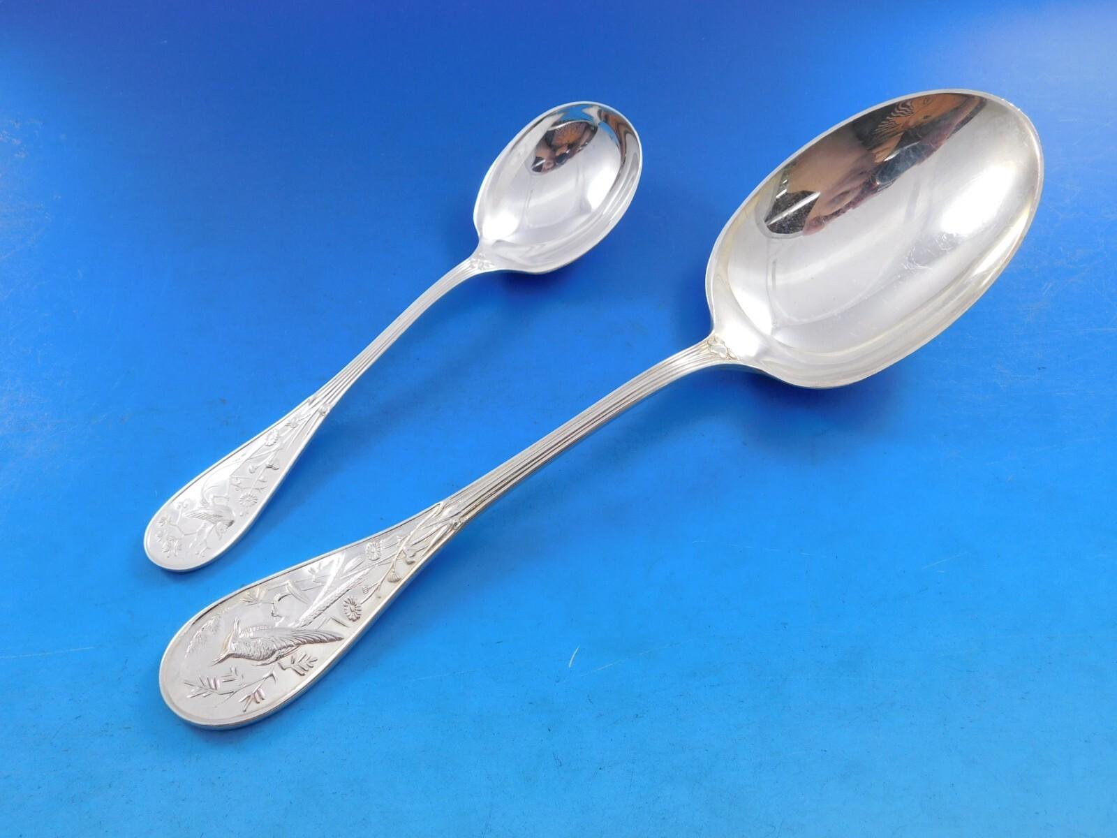 Audubon by Tiffany Sterling Silver Flatware Set for 8 Service 52 pieces Birds For Sale 1