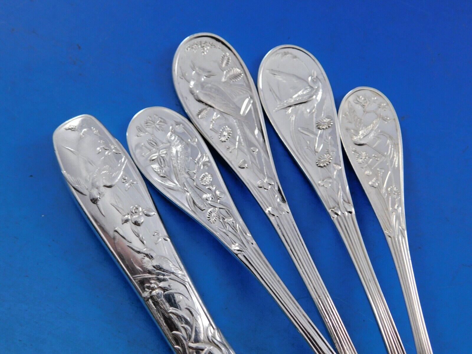 Audubon by Tiffany Sterling Silver Flatware Set for 8 Service 52 pieces Birds For Sale 3