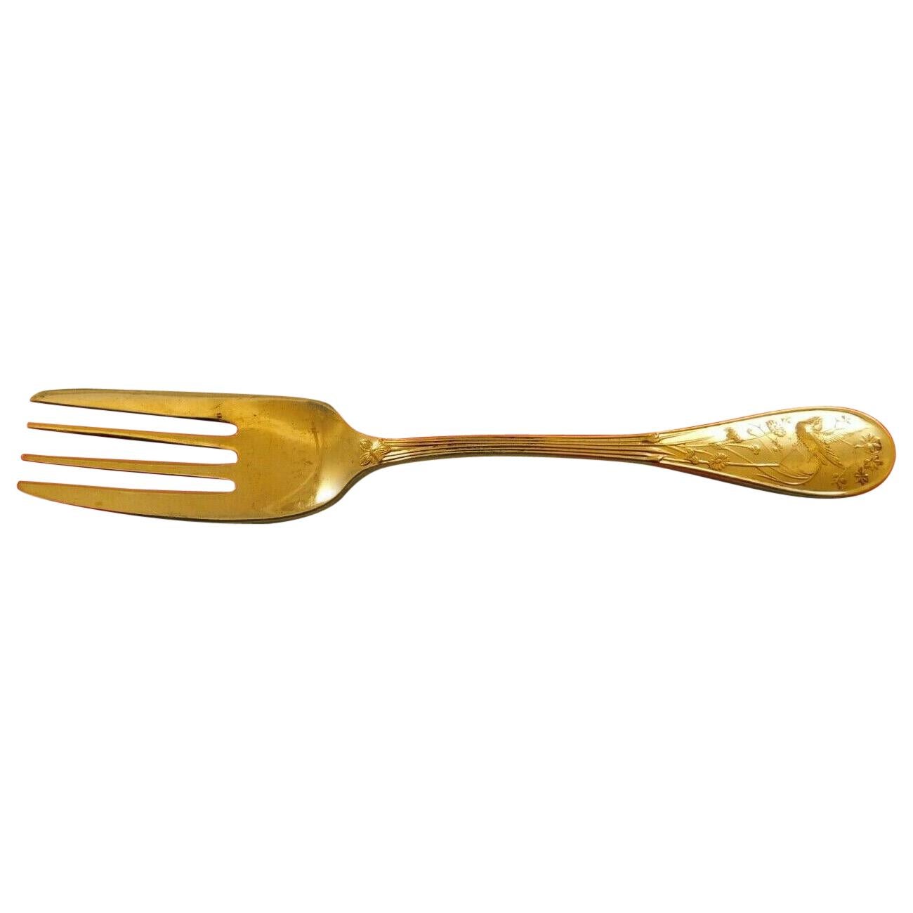 Audubon Gold by Tiffany & Co Sterling Silver Dessert Fork
