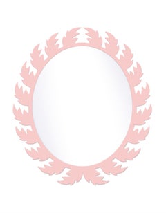Audubon Oval Mirror in Authentic Pink