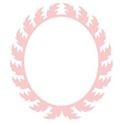 Audubon Oval Mirror in Authentic Pink Audubon Oval Mirror in Authentic Pink