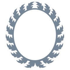 Audubon Oval Mirror in Bachelor Blue