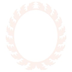 Audubon Oval Mirror in Frosted Petal