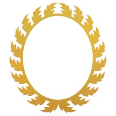 Audubon Oval Mirror in Gold Leaf