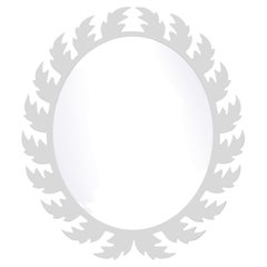 Audubon Oval Mirror in Graytint