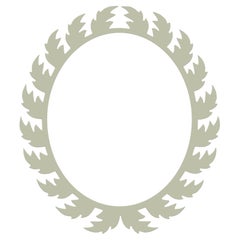 Audubon Oval Mirror in Mizzle