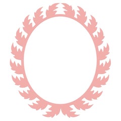 Audubon Oval Mirror in Pink Punch