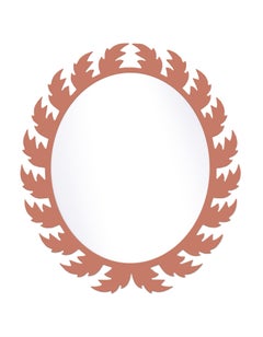 Audubon Oval Mirror in Red Earth