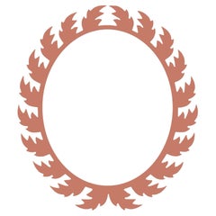Audubon Oval Mirror in Red Earth