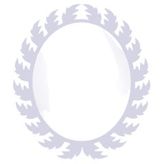 Audubon Oval Mirror in Spring Iris