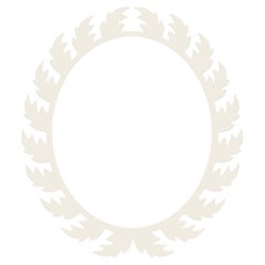 Audubon Oval Mirror in Swiss Coffee