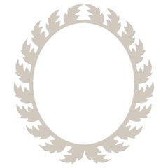 Audubon Oval Mirror in Useful Gray