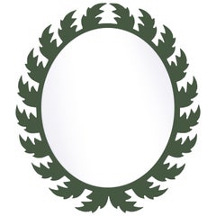 Audubon Oval Mirror in Duck Green