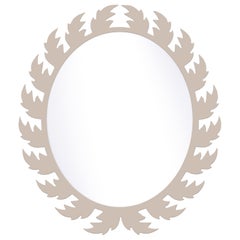 Audubon Oval Mirror in Elephant's Breath