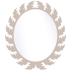 Audubon Oval Mirror in Elephant's Breath