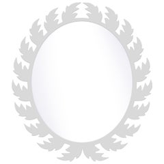 Audubon Oval Mirror in Graytint