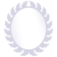 Audubon Oval Mirror in Spring Iris