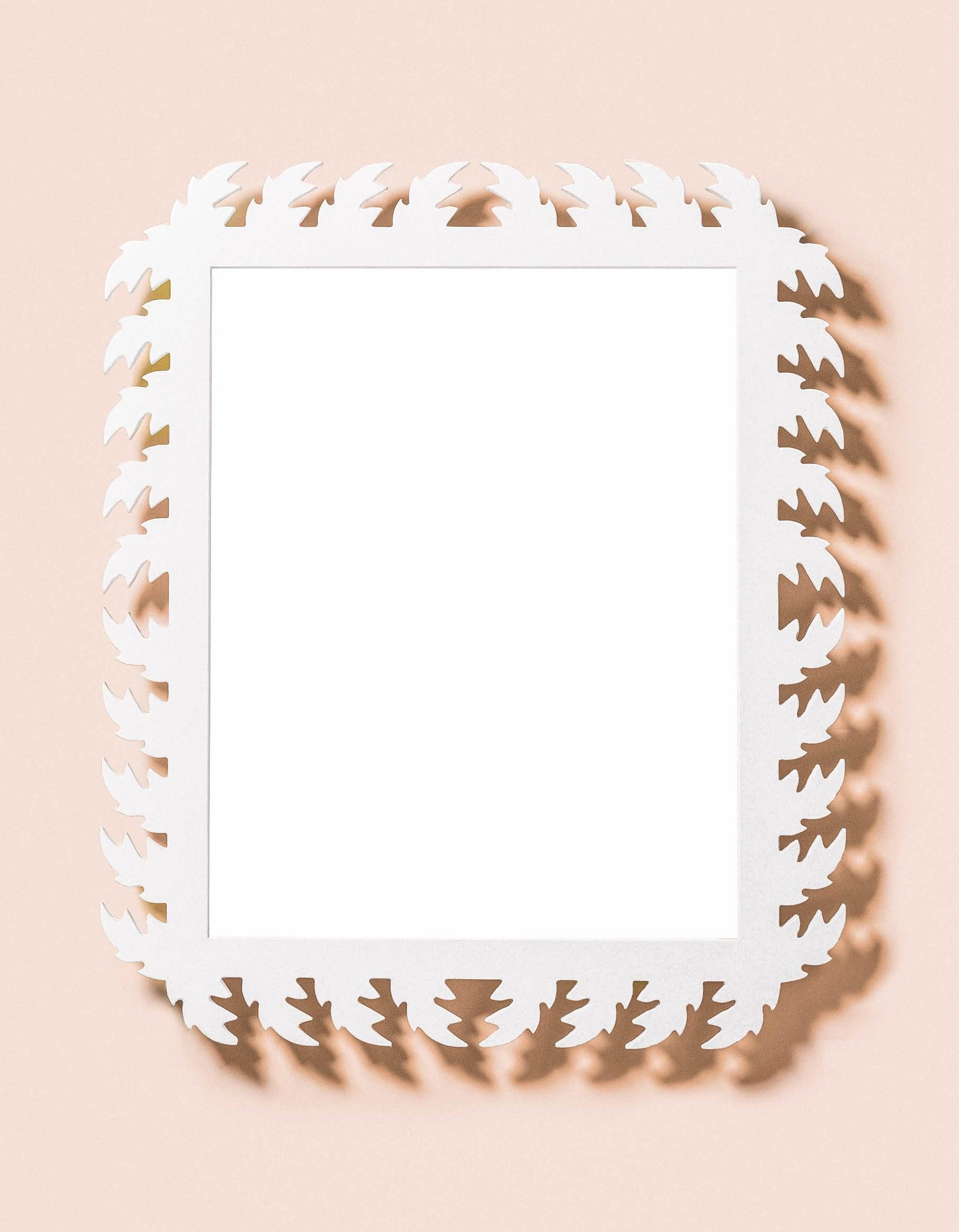 Named for one of our city’s most decadent green spaces, the Audubon’s design pares down the classic Corinthian column capital and celebrates the acanthus leaf with its feathery, organic edges. Just like a visit to Audubon Park, but framed. Measures