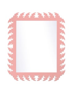 Miroir rectangulaire Audubon en poinçon rose