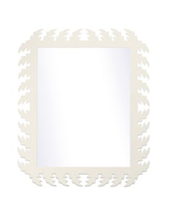Audubon Rectangle Mirror in Swiss Coffee