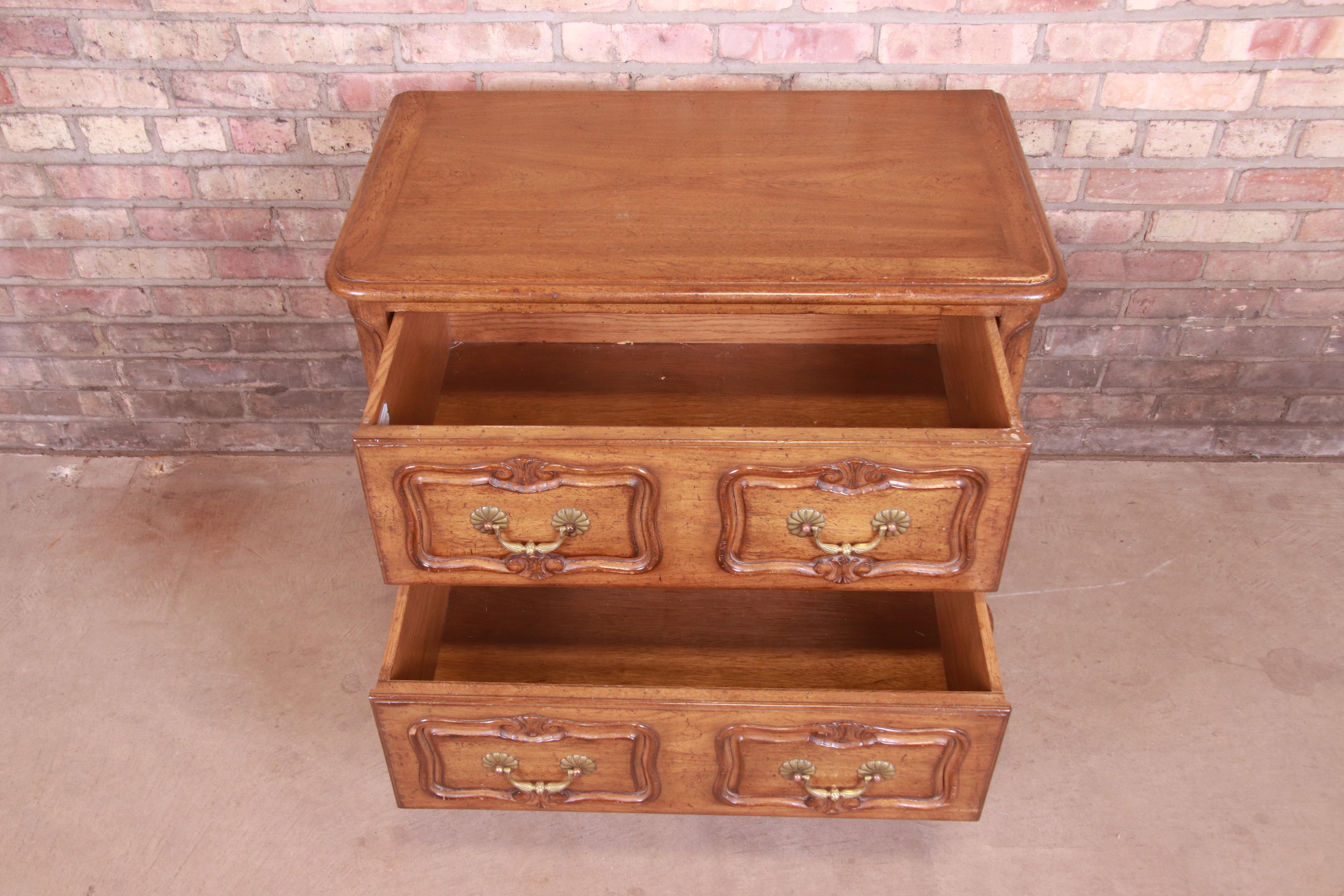 Auffray & Co. French Provincial Louis XV Carved Walnut Chest of Drawers For Sale 4