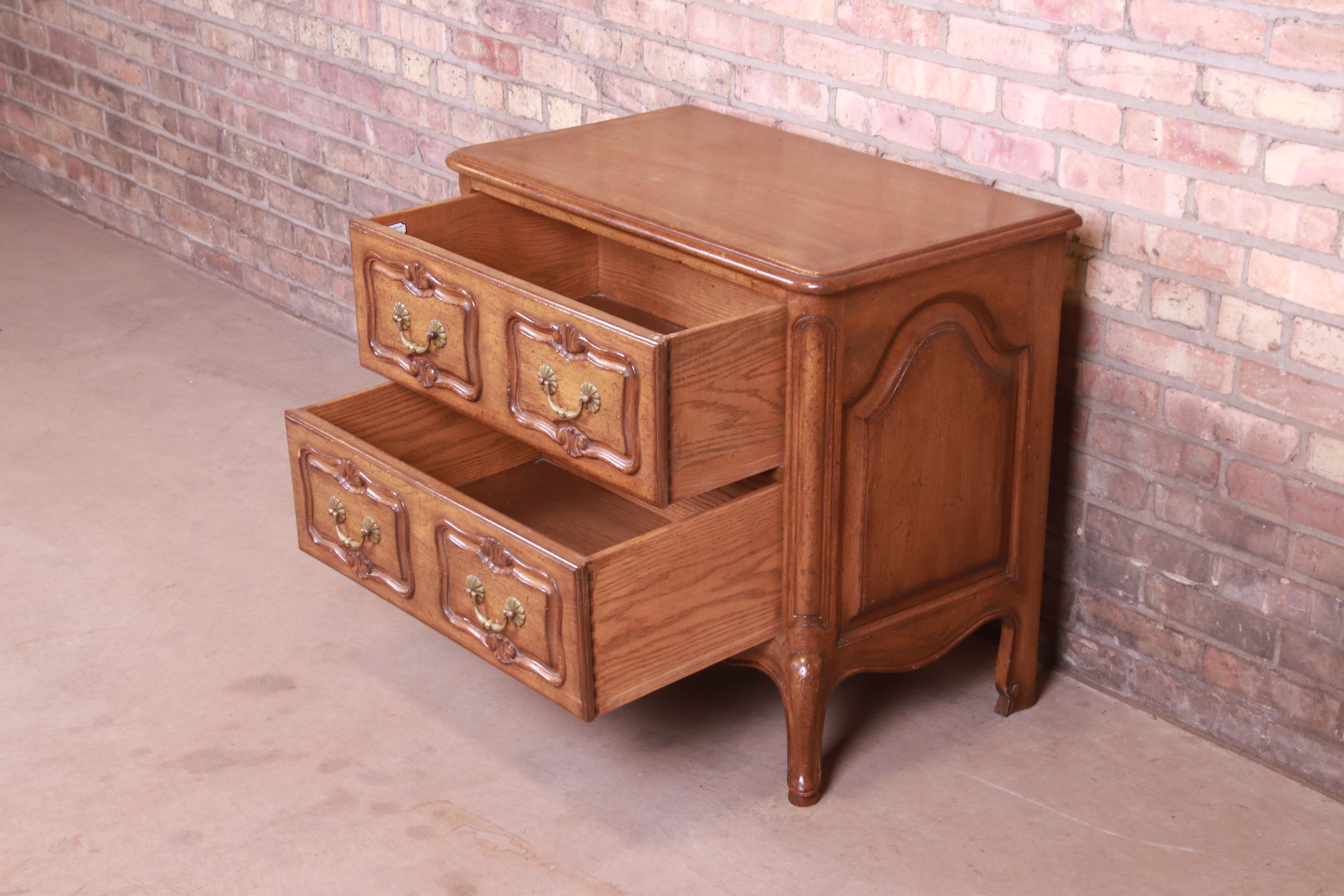 Auffray & Co. French Provincial Louis XV Carved Walnut Chest of Drawers For Sale 2