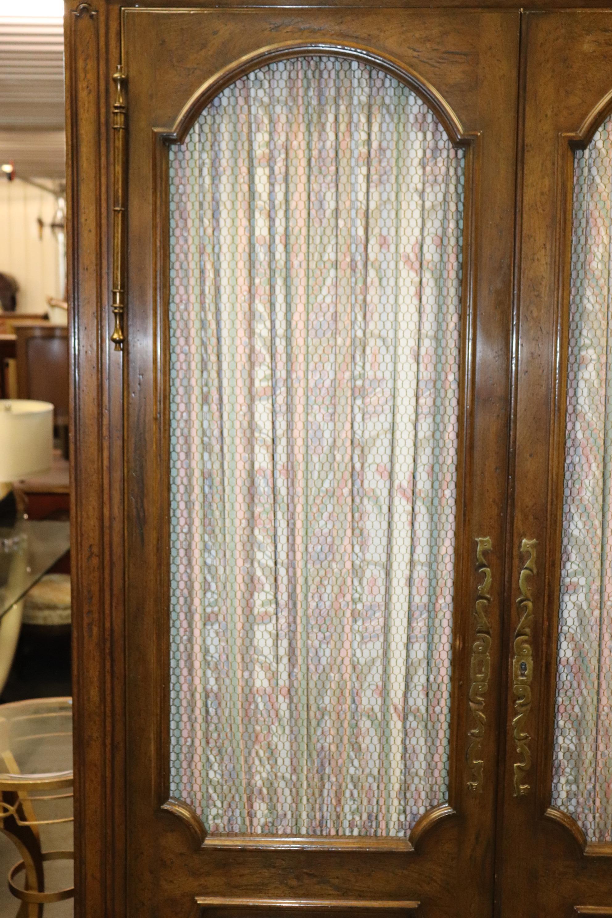 Auffray & Co Walnut French Louis XVI Open Door Armoire Circa 1960 2