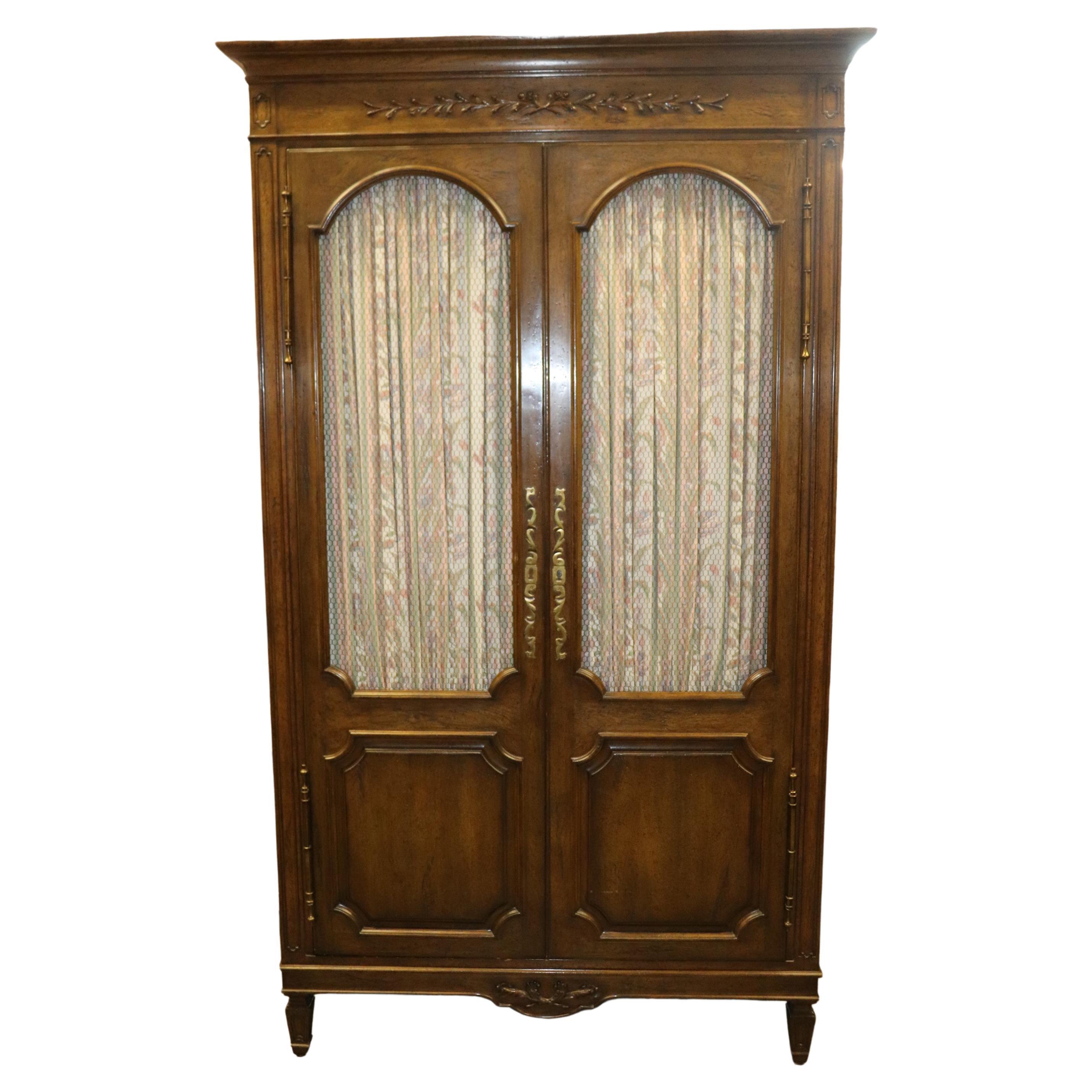 Auffray & Co Walnut French Louis XVI Open Door Armoire Circa 1960 For Sale