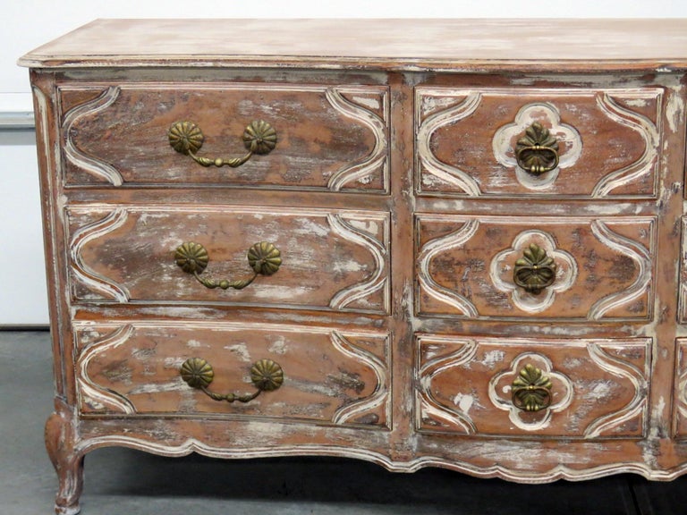Auffray Country French Distressed Painted Dresser For Sale at 1stdibs