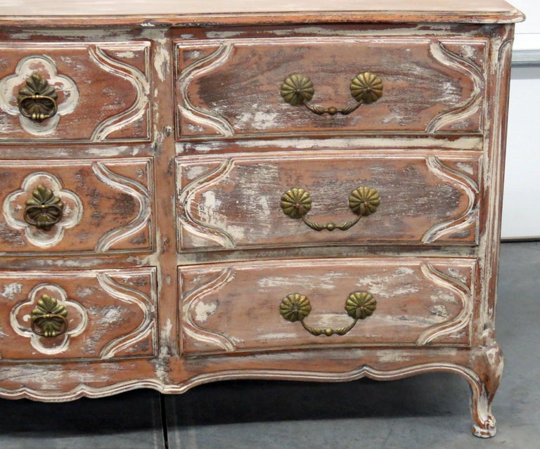 Auffray Country French Distressed Painted Dresser For Sale at 1stdibs