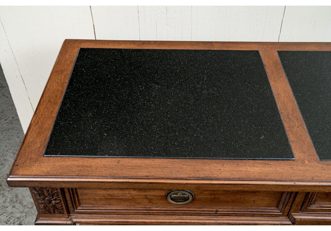 Auffray Fine French Buffet Server With Black Granite Inserts For Sale 3