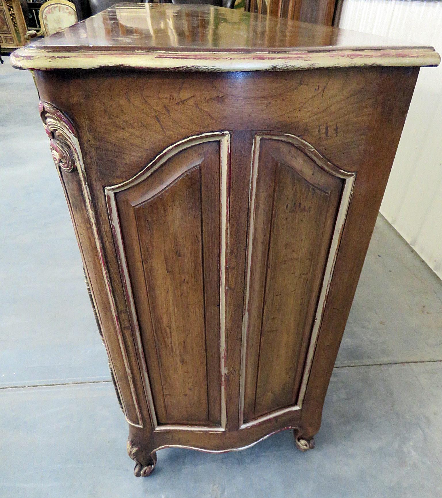 20th Century Auffray Attributed Antique Style Louis XV Country French Sideboard Buffet Server